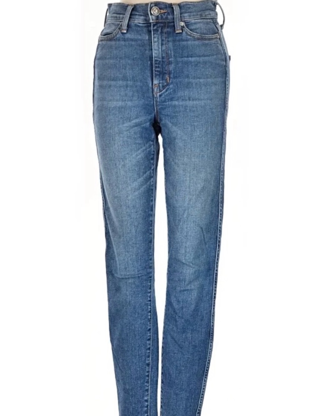 AYR High-Rise Straight Leg Jeans - Blue Denim